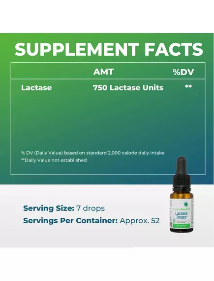 Seeking Health Lactase Drops / Лактаза фермент для расщепления лактозы 15 мл, фото 2 в магазине биодобавок nutrido.shop