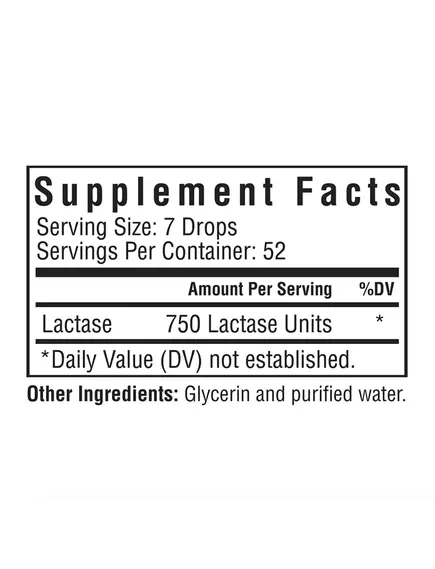 Seeking Health Lactase Drops / Лактаза фермент для расщепления лактозы 15 мл, фото 3 в магазине биодобавок nutrido.shop
