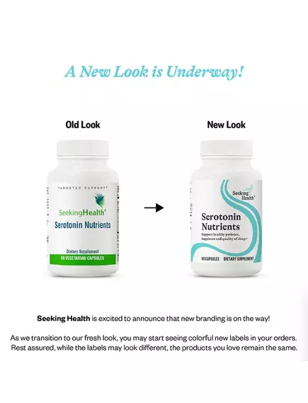 Seeking Health Serotonin Nutrients / Поживні речовини для вироблення серотоніну 60 капсул, фото 2 в магазине биодобавок nutrido.shop