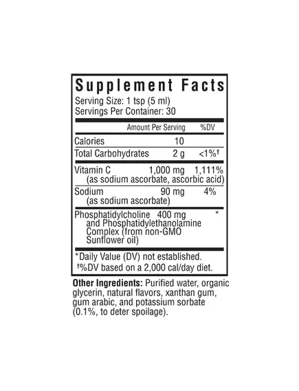 SEEKING HEALTH LIPOSOMAL VITAMIN C / ЛІПОСОМАЛЬНИЙ ВІТАМІН C 150 МЛ, фото 2 від магазину біодобавок nutrido.shop