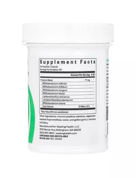 Seeking Health ProBiota HistaminX / Пробиотики без гистамина 60 капсул, фото 3 в магазине биодобавок nutrido.shop