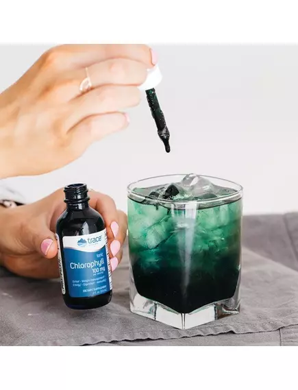 Trace Minerals Ionic Chlorophyll / Хлорофіл іонний 100 мг 59 мл, фото 5 від магазину біодобавок nutrido.shop