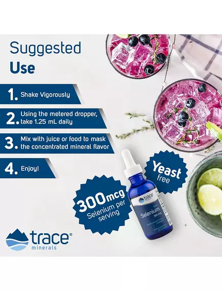 Селен іонний 300 мкг 59 мл / Ionic Selenium, Trace Minerals, фото 4 в магазине биодобавок nutrido.shop