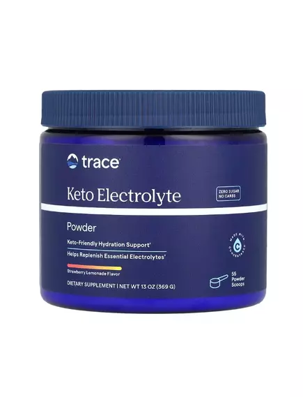 Trace Minerals Keto Electrolyte Strawberry Lemonade / Кето-електроліти зі смаком полуничного лимонаду 369 г від магазину біодобавок nutrido.shop