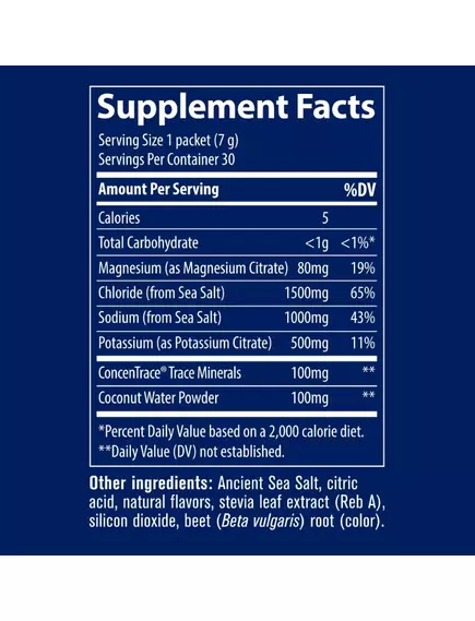 ZeroLyte Salty Berry Lemonade / Електроліти зі смаком солоний ягідний лимонад 30 саше, Trace Minerals, фото 2 в магазине биодобавок nutrido.shop