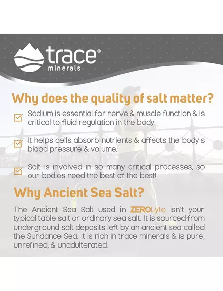 ZeroLyte Salty Berry Lemonade / Електроліти зі смаком солоний ягідний лимонад 30 саше, Trace Minerals, фото 6 в магазине биодобавок nutrido.shop