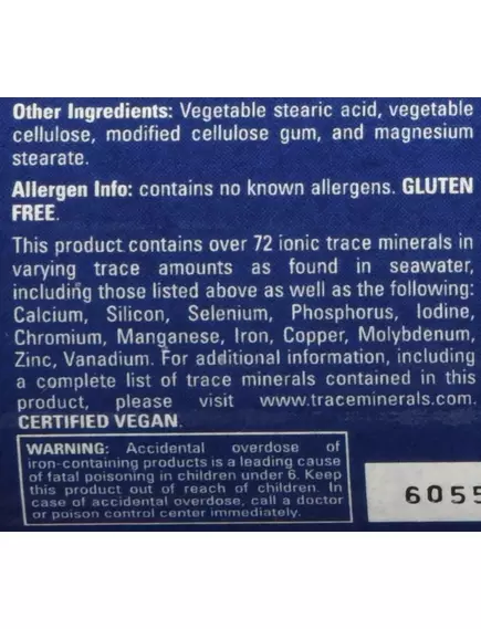 Trace Minerals ConcenTrace Tablets / Полный комплекс ионных микроэлементов 90 таблеток, фото 5 в магазине биодобавок nutrido.shop