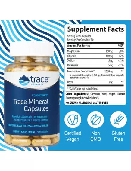 Trace Minerals ConcenTrace Tablets / Полный комплекс ионных микроэлементов 90 таблеток, фото 6 в магазине биодобавок nutrido.shop