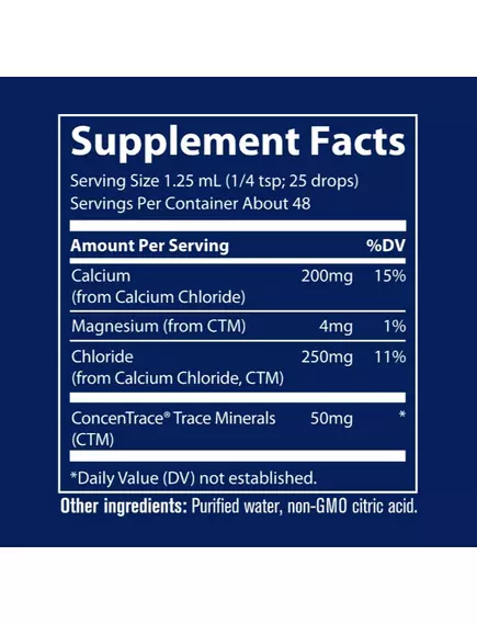 Trace Minerals  Ionic Calcium / Кальцій іонний рідкий 200 мг 59 мл , фото 5 в магазине биодобавок nutrido.shop
