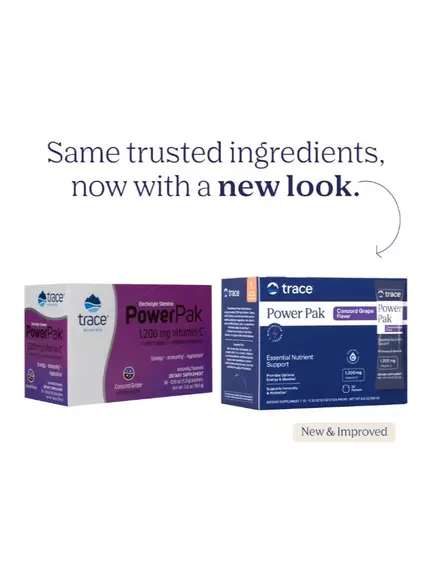 Вітамін C + електроліти + мультивітаміни Виноград 30 саше / Power Pak Grape, Trace Minerals, фото 5 в магазине биодобавок nutrido.shop