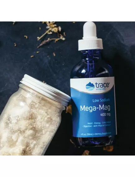 Trace Minerals Mega-Mag / Магний с низким содержанием натрия 400 мг 118 мл, фото 2 в магазине биодобавок nutrido.shop