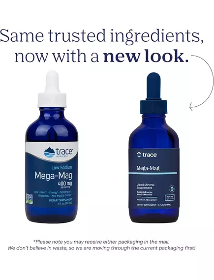 Trace Minerals Mega-Mag / Магний с низким содержанием натрия 400 мг 118 мл, фото 14 в магазине биодобавок nutrido.shop