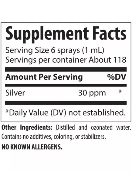 Колоїдне срібло 118 мл спрей / Colloidal Silver Spray, Trace Minerals, фото 2 в магазине биодобавок nutrido.shop