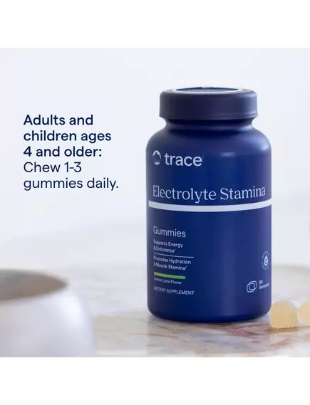 Trace Minerals Electrolyte Stamina Gummies / Электролиты лимон лайм 90 жевательных конфет, фото 4 в магазине биодобавок nutrido.shop