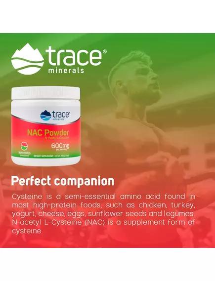 Trace Minerals NAC N-Acetyl L-Cysteine / НАК N-ацетил-L-цистеин вкус арбуза 75 г, фото 4 в магазине биодобавок nutrido.shop