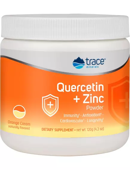 Кверцетин + Цинк порошок 120 г / Quercetin + Zinc, Trace Minerals в магазине биодобавок nutrido.shop