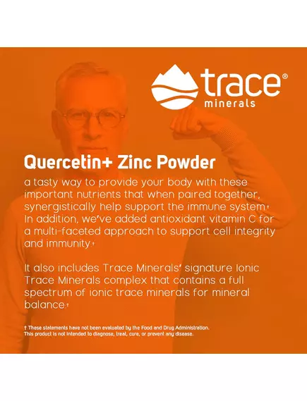 Кверцетин + Цинк порошок 120 г / Quercetin + Zinc, Trace Minerals, фото 4 в магазине биодобавок nutrido.shop