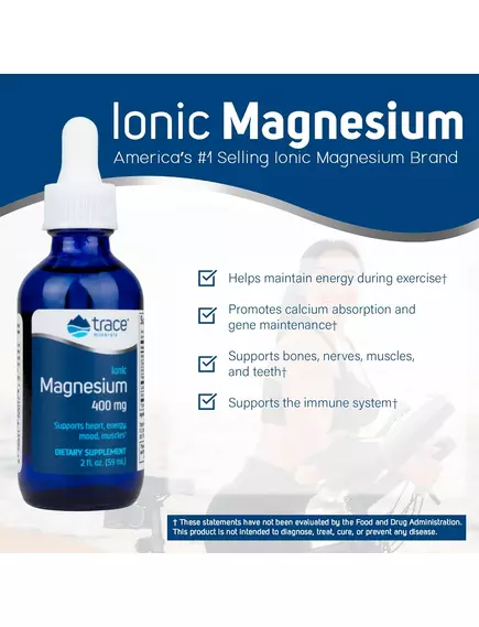 Trace Minerals Ionic Magnesium / Магній іонний рідкий 400 мг 59 мл, фото 3 від магазину біодобавок nutrido.shop