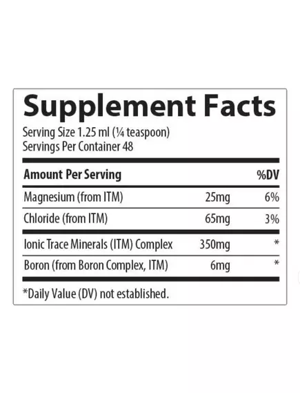Бор іонний 6 мг 59 мл / Ionic Boron Trace Minerals, фото 3 в магазине биодобавок nutrido.shop