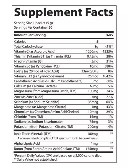 Trace Minerals Power Pak Sugar Free Keto Orange Mango / Електроліти без цукру Кето Апельсин + Манго 30 саше, фото 6 в магазине биодобавок nutrido.shop