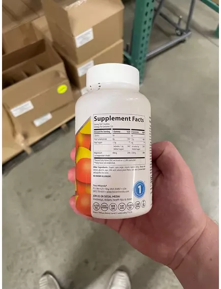 Магній цитрат зі смаком персика 120 мармеладок / Magnesium Gummies, Trace Minerals, фото 4 в магазине биодобавок nutrido.shop