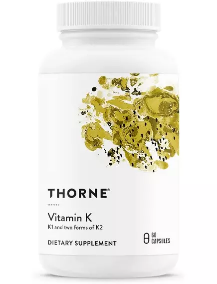 Thorne Research Vitamin K (Formerly 3-K Complete) / Витамины K 60 капсул в магазине биодобавок nutrido.shop