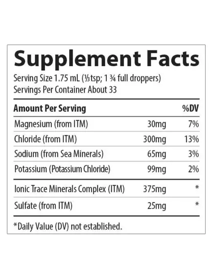 Калій іонний 99 мг 59 мл / Ionic Potassium, Trace Minerals, фото 3 в магазине биодобавок nutrido.shop