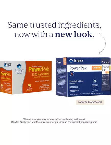 Trace Minerals Electrolyte Stamina Power Pak Tangerine / Електроліти + вітамін С + мультивітаміни Мандарин 30 саше , фото 2 в магазине биодобавок nutrido.shop