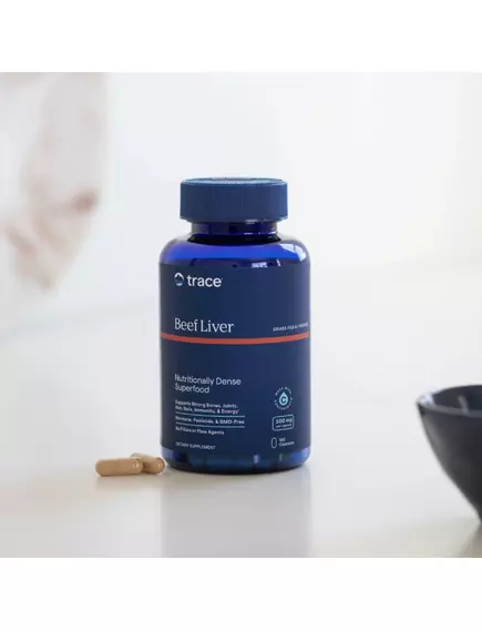 TRACE MINERALS BEEF LIVER / ПЕЧІНКА ЯЛОВИЧА ТРАВ'ЯНОЇ ВІДГОДІВЛІ 180 КАПСУЛ, фото 7 від магазину біодобавок nutrido.shop