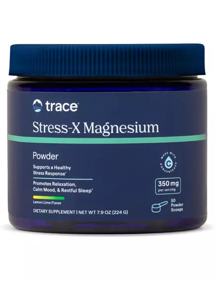 Trace Minerals Stress-X Magnesium / Магній підтримка при стресі смак лимон-лайм 224 г в магазине биодобавок nutrido.shop
