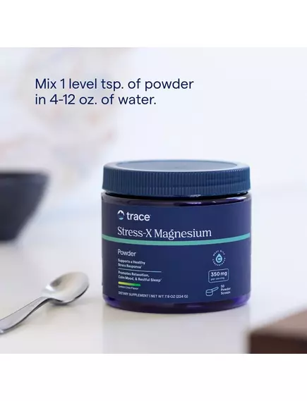 Trace Minerals Stress-X Magnesium / Магній підтримка при стресі смак лимон-лайм 224 г, фото 5 в магазине биодобавок nutrido.shop
