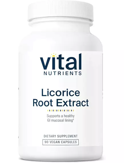 Vital Nutrients Licorice Extract / Екстракт солодки підтримка шлунково-кишкового тракту та надниркових залоз 400 мг 90 капсул в магазине биодобавок nutrido.shop