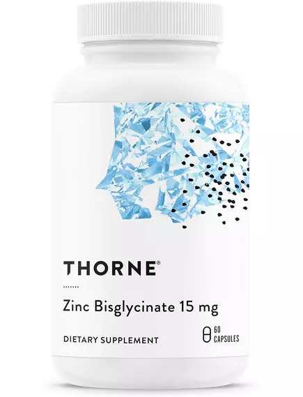 Thorne Research Zinc Bisglycinate / Цинк бисглицинат 15 мг 60 капсул в магазине биодобавок nutrido.shop