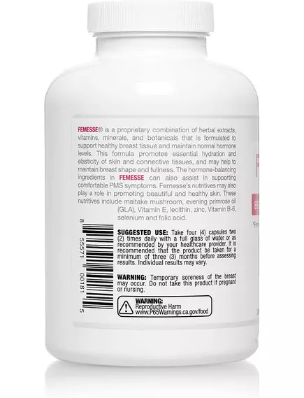 ARTHUR ANDREW FEMESSE / ПІДТРИМКА ШКІРИ, ТКАНИНИ ГРУДЕЙ І ЗДОРОВИЙ РІВЕНЬ ГОРМОНІВ 240 КАПСУЛ, фото 4 від магазину біодобавок nutrido.shop