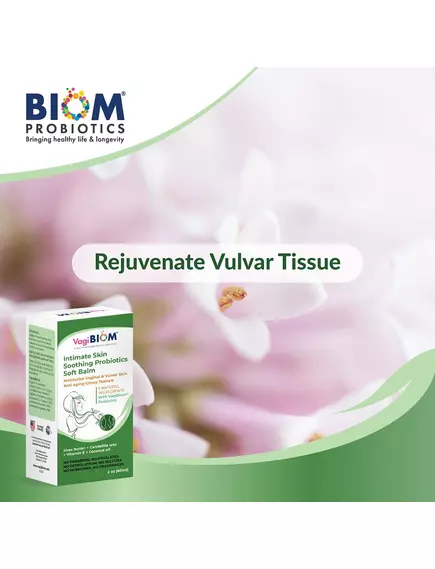 Biom Probiotics Intimate Skin Soothing Probiotic Soft Balm / Пробіотичний бальзам для інтимної шкіри 60 мл, фото 7 від магазину біодобавок nutrido.shop