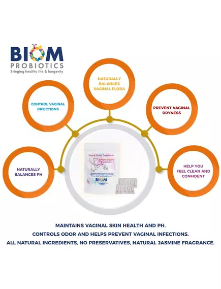 Biom Probiotics Vaginal Probiotic Suppository / Вагинальные суппозитории с пробиотиками 15 шт., фото 8 в магазине биодобавок nutrido.shop