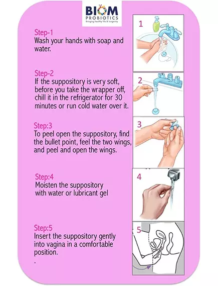 BIOM PROBIOTICS BORIC ACID+PROBIOTICS / СУПОЗИТОРІЇ ВАГІНАЛЬНІ БОРНА КИСЛОТА + ПРОБІОТИКИ 10 ШТ., фото 5 від магазину біодобавок nutrido.shop