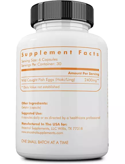 Ancestral Supplements Fish Eggs / Ікра новозеландської дикої риби 180 капсул, фото 2 від магазину біодобавок nutrido.shop