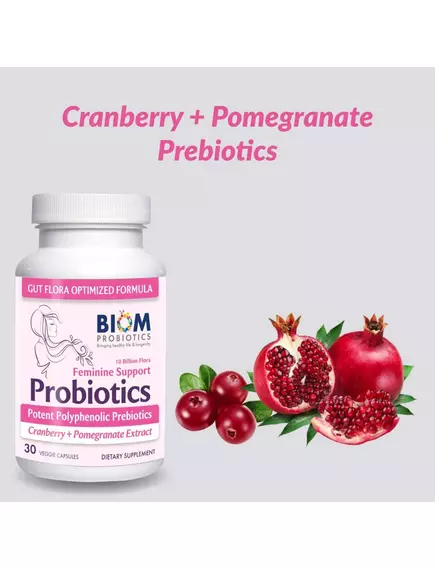 BIOM PROBIOTICS PROBIOTIC FOR VAGINAL INFECTION / ЖІНОЧИЙ ПРОБІОТИК ПРИ ВАГІНАЛЬНИХ ІНФЕКЦІЯХ 30 КАПСУЛ, фото 4 від магазину біодобавок nutrido.shop