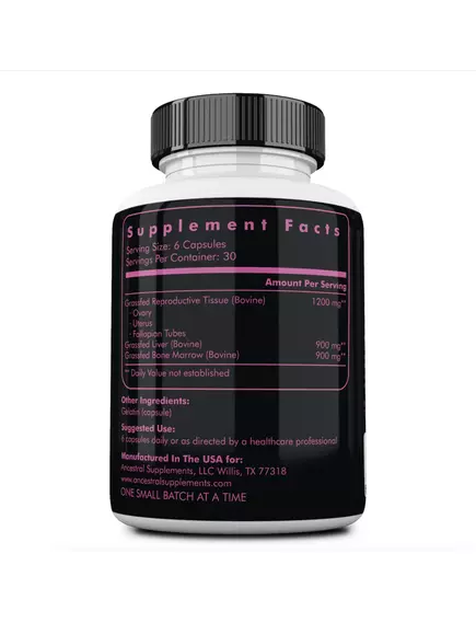 Ancestral Supplements Female Enhancement Mixture / Оптимизация женского здоровья 180 капсул, фото 3 в магазине биодобавок nutrido.shop