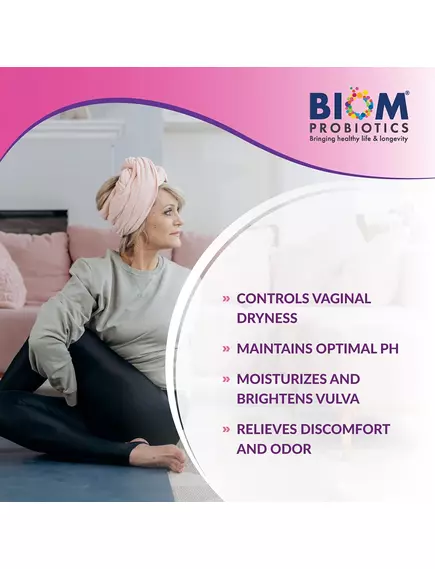 Biom Probiotics Natural External Vaginal Moisturizer Gel / Зовнішній вагінальний зволожувальний гель 60 мл, фото 5 в магазине биодобавок nutrido.shop