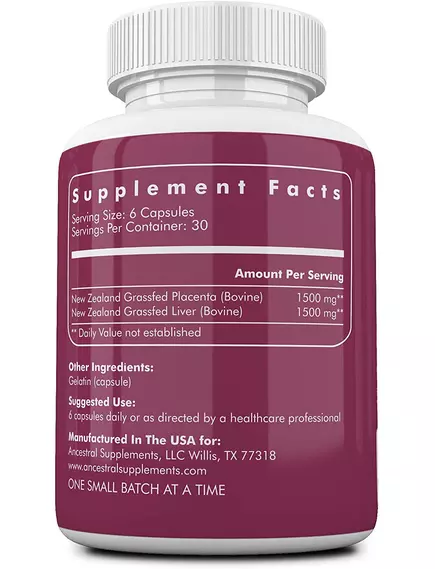 / ПЛАЦЕНТА ПІДТРИМКА ПІСЛЯ ПОЛОГІВ, ГОДУВАННЯ, МЕНОПАУЗИ 180 КАПСУЛ, фото 3 від магазину біодобавок nutrido.shop