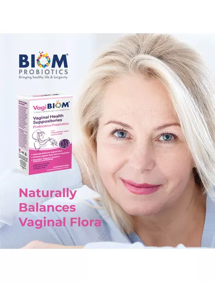 Biom Probiotics Vaginal Probiotic Suppository / Вагінальні супозиторії з пробіотиками 5 шт., фото 10 від магазину біодобавок nutrido.shop