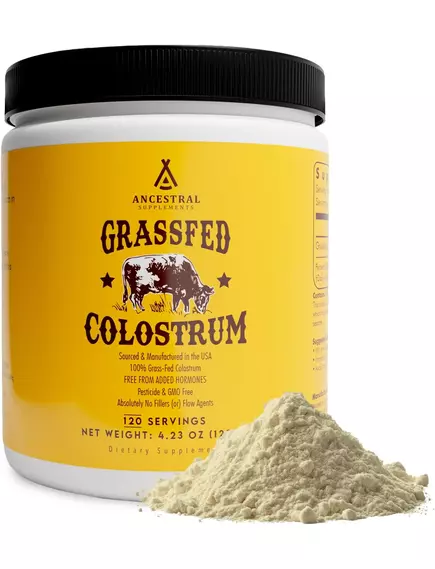 Ancestral Supplements Grass Fed Beef Colostrum Jar / Молозиво від корів трав'яної відгодівлі 120 г в магазине биодобавок nutrido.shop