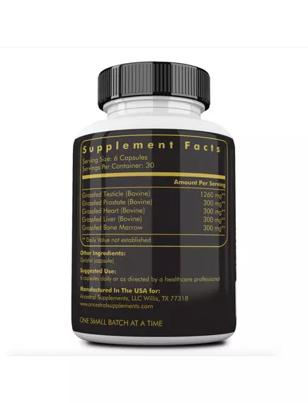 Ancestral Supplements Male Optimization Formula / Оптимизация мужского здоровья 180 капсул, фото 2 в магазине биодобавок nutrido.shop