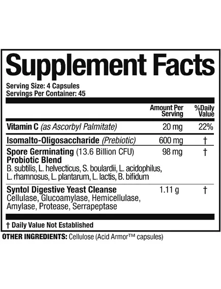 Arthur Andrew Syntol / Синтол пробіотик на основі спор 180 капсул, фото 7 від магазину біодобавок nutrido.shop