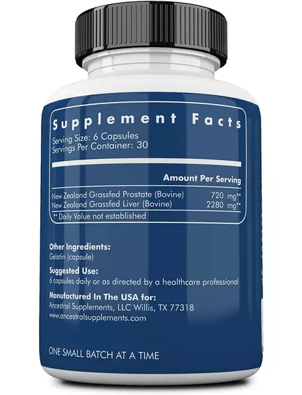 ANCESTRAL SUPPLEMENTS PROSTATE / ПІДТРИМКА ПРОСТАТИ 180 КАПСУЛ, фото 3 в магазині біодобавок nutrido.shop ANCESTRAL SUPPLEMENTS PROSTATE / ПІДТРИМКА ПРОСТАТИ 180 КАПСУЛ, фото 3 від магазину біодобавок nutrido.shop