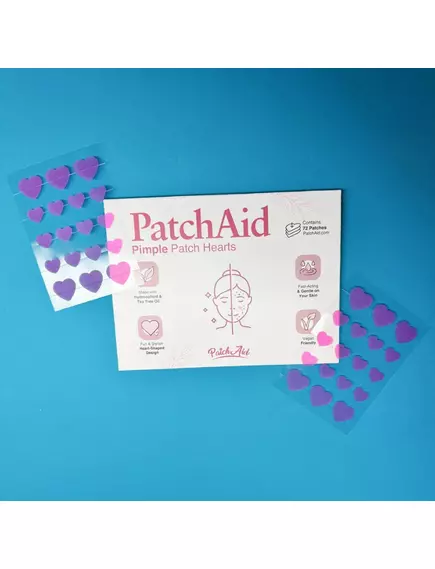 Patch Aid Pimple Patch / Патчі для догляду за шкірою обличчя від прищів у формі сердець 72 шт., фото 7 від магазину біодобавок nutrido.shop