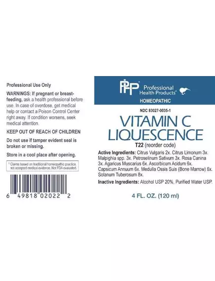 Professional Health Products Vitamin C Liquescence / Вітамін С 120 мл, фото 2 від магазину біодобавок nutrido.shop