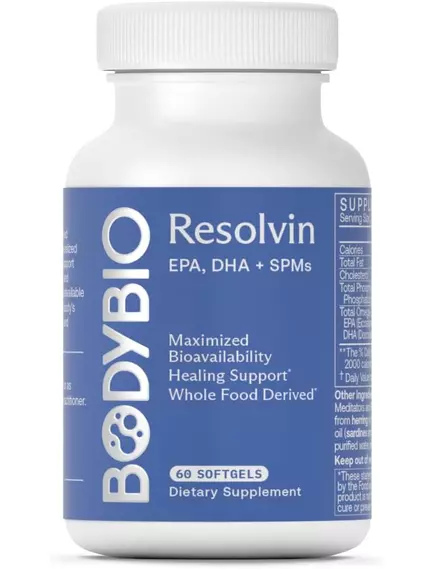 BodyBio Resolvin (formerly Fish Oil+) / Риб'ячий жир для підтримки серця й мозку 60 капсул від магазину біодобавок nutrido.shop